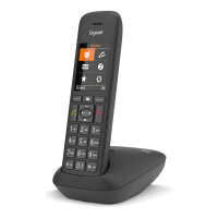 GIGASET C575 schwarz schnurlos analog (DECT) TFT-Farb-Display Freisprechen Adressbuch fr 200 Eintrge Wecker Kalender