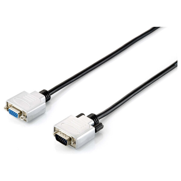 Equip VGA Kabel Verl. HD15 St/Bu 1.80m 1920x1080/60Hz sw/si Polybeutel