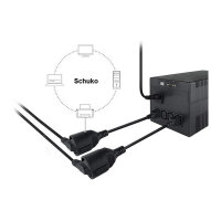 Equip Netzkabel Anschl. C14 -> CEE7/3 0.25m schwarz