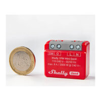 Shelly Relais "1PM Mini Gen4" WLAN BT Matter Zigbee Messfunktion max 8A 1 Kanal Unterputz