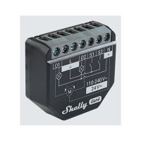 Shelly Relais "2PM Gen4" WLAN max. 16A 2 Kanäle BT Matter Zigbee Messfunktion Unterputz