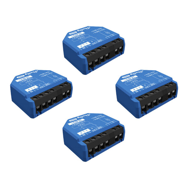 Shelly Relais "1 Gen3 4er Pack" max 16A 1 Kanal WLAN BT