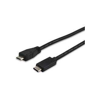 Equip Kabel USB-C 2.0 -> micro B St/St 1.00m schwarz Polybeutel