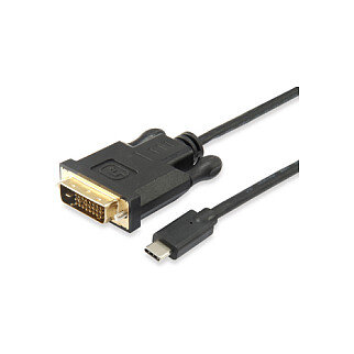 Equip Adapter USB-C -> DVI-D (24+1) 1920x1200/60Hz 1.80m sw Polybeutel