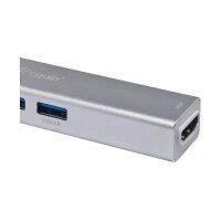 Equip Adapter USB-C -> HDMI.2xUSB3.0.SD 4K30Hz 0.15m sw