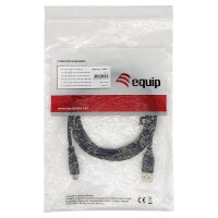 Equip Kabel USB-A 2.0 -> C St/St 2.00m 3A 480Mbps sw