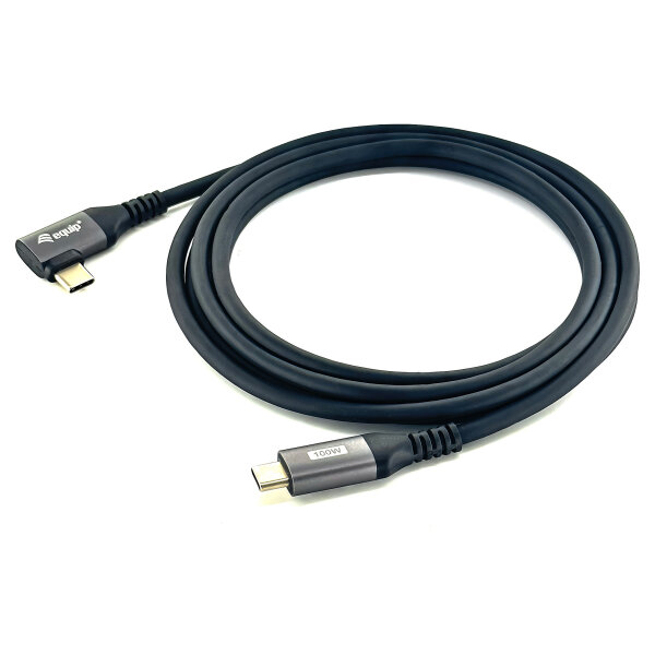 Equip Kabel USB-C 2.0 -> C wink. St/St 1.00m 5A 480Mbps sw