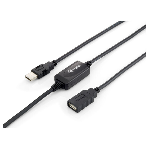 Equip Kabel USB-A 2.0 -> A Verl. St/Bu 10.00m 480Mbps akt.sw