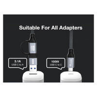 Equip Kabel USB-C 3.2 -> C/A St/St 1.00m 20Gbps schwarz