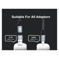 Equip Kabel USB-C 3.2 -> C/A St/St 2.00m 20Gbps schwarz