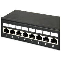 Equip Patchpanel 24x RJ45 Cat5e 19" FTP 1HE schwarz