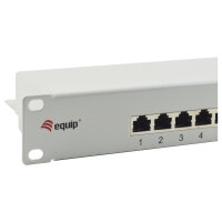 Equip Patchpanel 16x RJ45 Cat6 19" FTP 1HE ISO/IEC hellgrau
