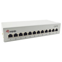 Equip Patchpanel 12x RJ45 Cat6 FTP Desktop ISO/IEC hellgrau