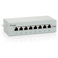 Equip Patchpanel 8x RJ45 Cat5e FTP Desktop hellgrau