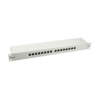 Equip Patchpanel 16x RJ45 Cat5e 19" FTP 1HE hellgrau