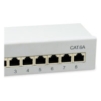 Equip Patchpanel 8x RJ45 Cat6A FTP 1HE Keystone Montage gr