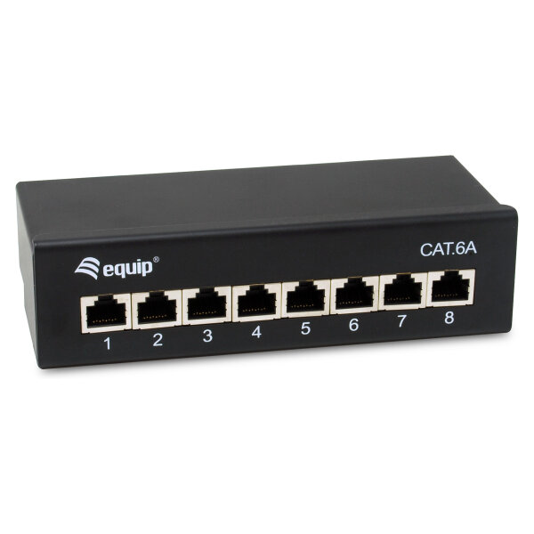 Equip Patchpanel 8x RJ45 Cat6A FTP 1HE Premium schwarz