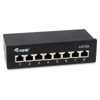 Equip Patchpanel 8x RJ45 Cat6A FTP 1HE Premium schwarz