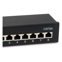 Equip Patchpanel 8x RJ45 Cat6A FTP 1HE Premium schwarz