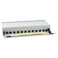 Equip Patchpanel 12x RJ45 Cat6A FTP 1HE Premium hellgrau