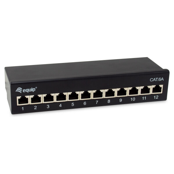 Equip Patchpanel 12x RJ45 Cat6A FTP 1HE Premium schwarz