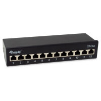 Equip Patchpanel 12x RJ45 Cat6A FTP 1HE Premium schwarz