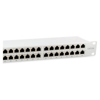 Equip Patchpanel 48x RJ45 Cat6A 19" FTP 1HE Premium hellgrau