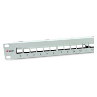 Equip Patchpanel 24x Cat6A 19" FTP 1HE Keystone Montage ws