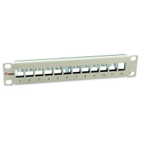 Equip Patchpanel 12x Cat6A 10" FTP 1HE Keystone...