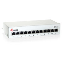 Equip Patchpanel 12x RJ45 Cat6 FTP Desktop ISO/IEC hellgrau