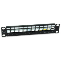 Equip Patchpanel 12x Cat6A 10" FTP 1HE Keystone...