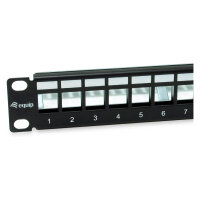 Equip Patchpanel 12x Cat6A 10" FTP 1HE Keystone Montage sw