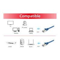 Equip Patchkabel Cat6 S/FTP 2xRJ45 0.25m blau LSZH Polybeutel