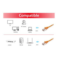 Equip Patchkabel Cat6 S/FTP 2xRJ45 20.00m orange LSZH Polybeutel