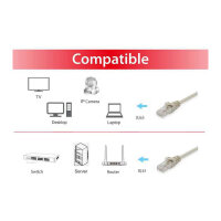 Equip Patchkabel Cat6A U/UTP 2xRJ45 0.25m beige LSZH Polybeutel