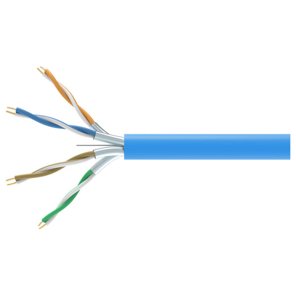 Equip Instal.Kab Cat6A U/FTP Dca 305.00m Blau LSZH