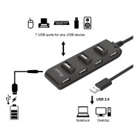 Equip USB-Hub 7-Port 2.0 ->7x2.0 480Mbps o.Netzteil sw