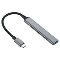 Equip USB-Hub 4-Port 3.0/C->1x3.0 3x2.0 5Gbps o.Netzteil gr