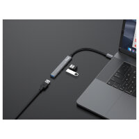 Equip USB-Hub 4-Port 3.0/C->1x3.0 3x2.0 5Gbps o.Netzteil gr