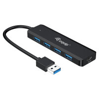 Equip USB-Hub 4-Port 3.2 ->4x3.0 +USB-C Adp.5Gbps...