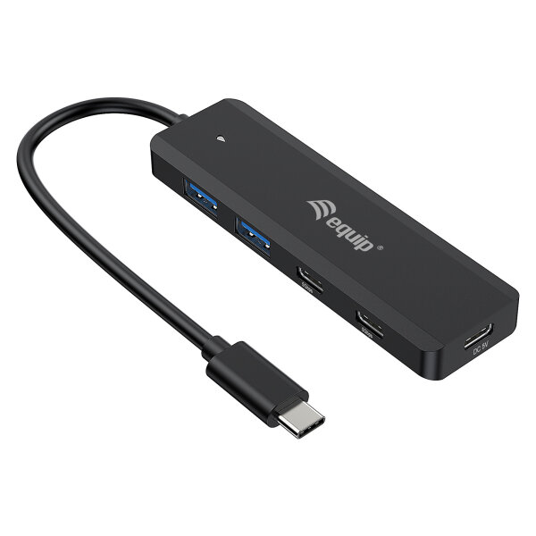 Equip USB-Hub 4-Port 3.2/C->2xUSB-C 2xUSB-A 5Gbps o.Netz.sw