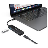 Equip USB-Hub 4-Port 3.2/C->2xUSB-C 2xUSB-A 5Gbps o.Netz.sw