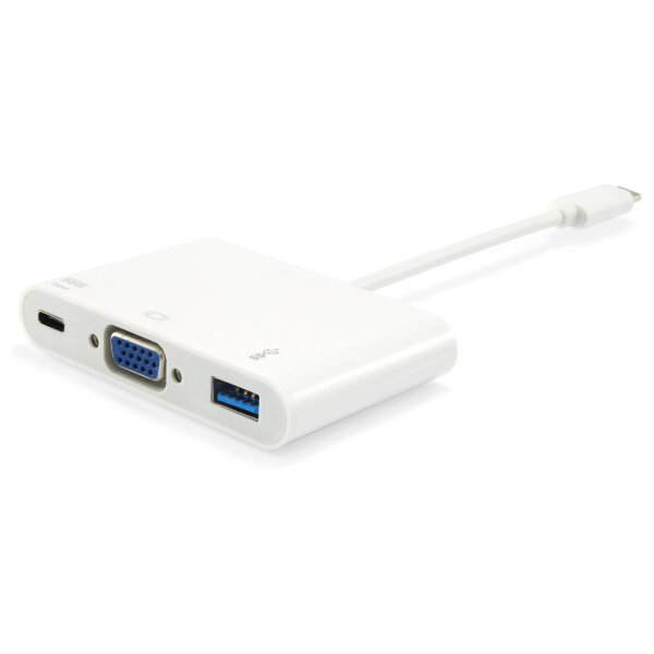 Equip Dock USB-C->VGA.USB3.0.60WPD 15cm ws