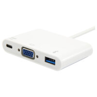 Equip Dock USB-C->VGA.USB3.0.60WPD 15cm ws