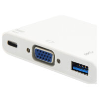 Equip Dock USB-C->VGA.USB3.0.60WPD 15cm ws