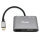 Equip Dock USB-C->HDMI.VGA.USB3.0.AUX.100WPD 15cm sw