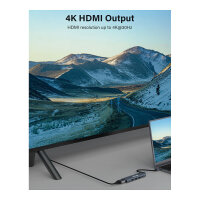 Equip Dock USB-C->HDMI.3xUSB3.0.100WPD 25cm gr
