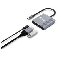 Equip Dock USB-C->HDMI.USB-A.100WPD 25cm gr