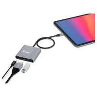 Equip Dock USB-C->HDMI.USB-A.100WPD 25cm gr