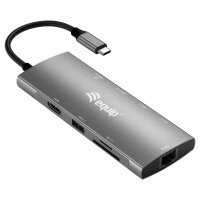 Equip Dock USB-C->HDMI.GbE.USB2.0.3xUSB3.0.100WPD.+...